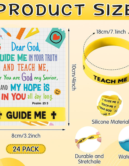 Load image into Gallery viewer, 24 Sets Christian Gifts Bible Verse Bracelets with Cards Religious Silicone
