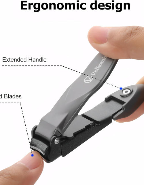 Load image into Gallery viewer, Nail Clippers for Men with Catcher, Ergonomic Design Self-Collecting Sharp Blade Durable Nail Clipper Cutters
