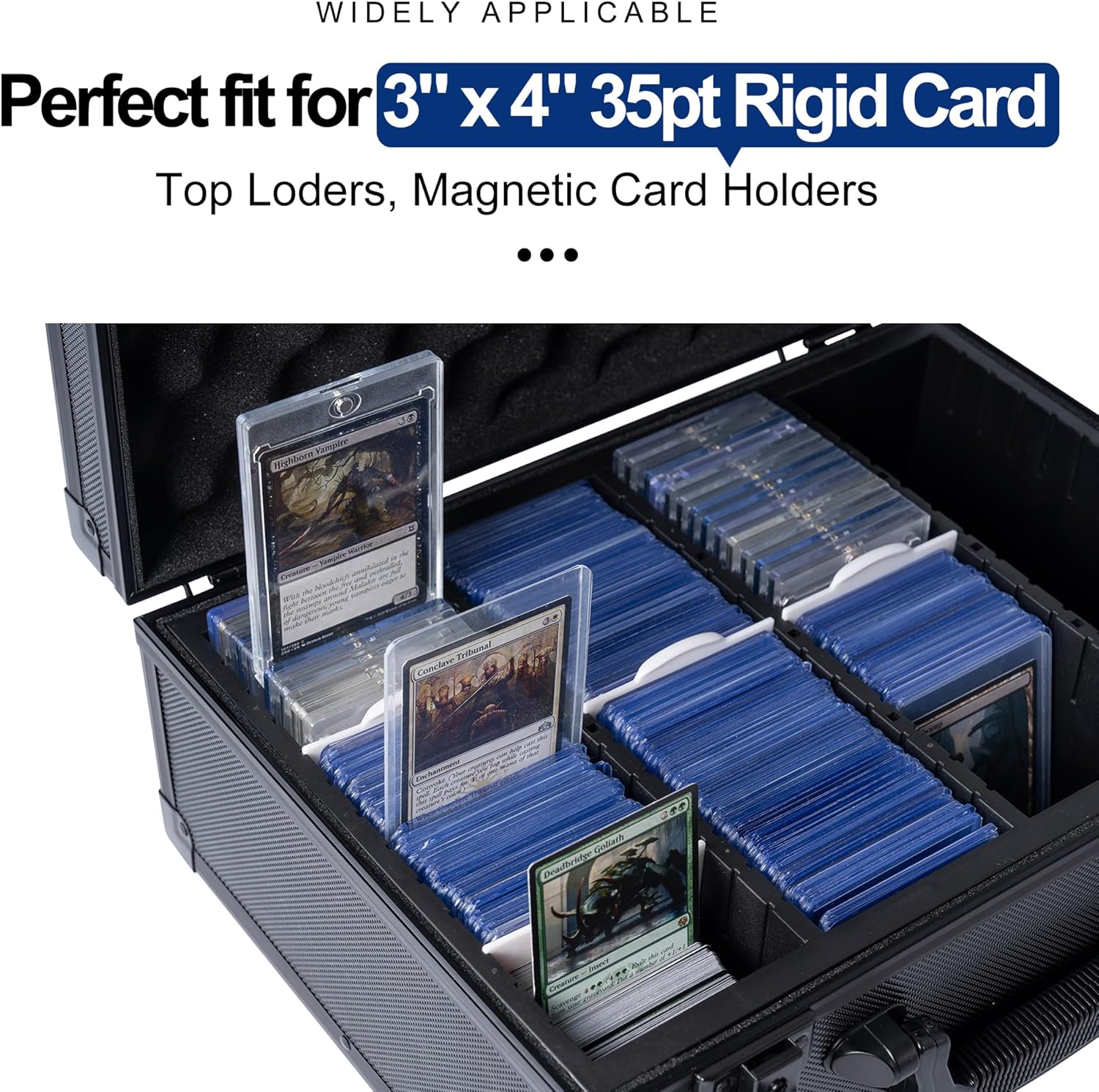 Toploaders Storage Box - Hard Case for 3" x 4" 35pt Rigid Card Holders for Trading Cards & Sports Cards (Fits Top Loaders and Magnetic Card Holders)