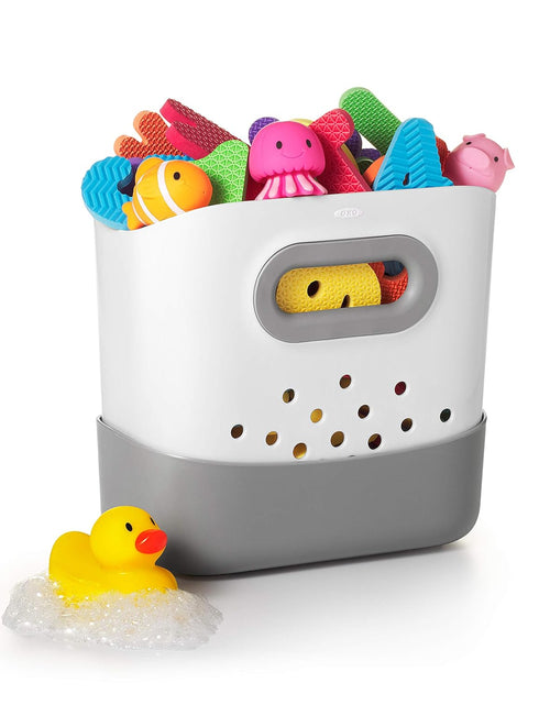 Load image into Gallery viewer, Tot Stand Up Bath Toy Storage – Gray
