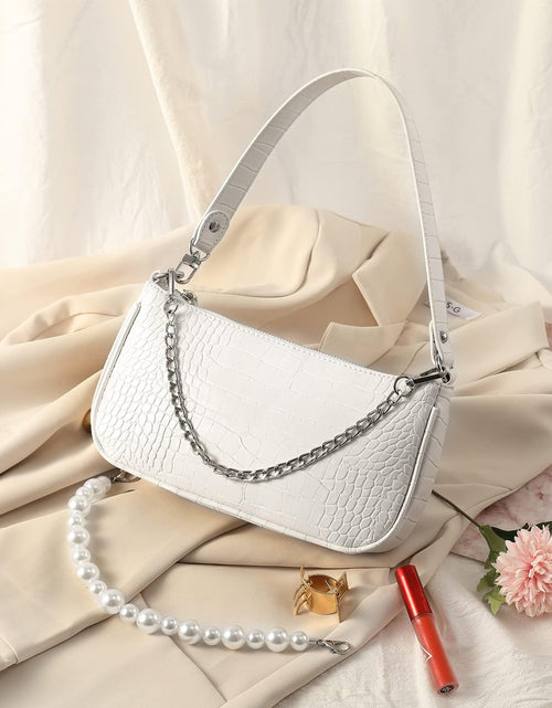 Load image into Gallery viewer, Small Purse for Women, Retro Classic Tote HandBag Shoulder Bags Clutch Purse, White
