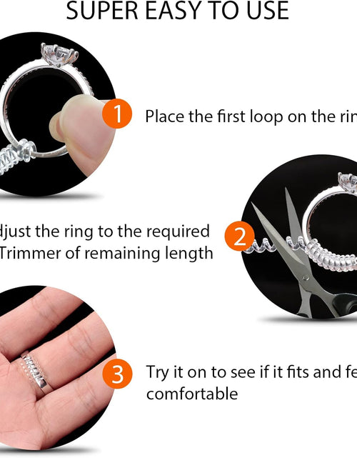 Load image into Gallery viewer, Ring Size Adjuster for Loose Rings, Invisible Ring Guards - 6 Sizes Fitter, Resizer Fit Almost Any Size Rings
