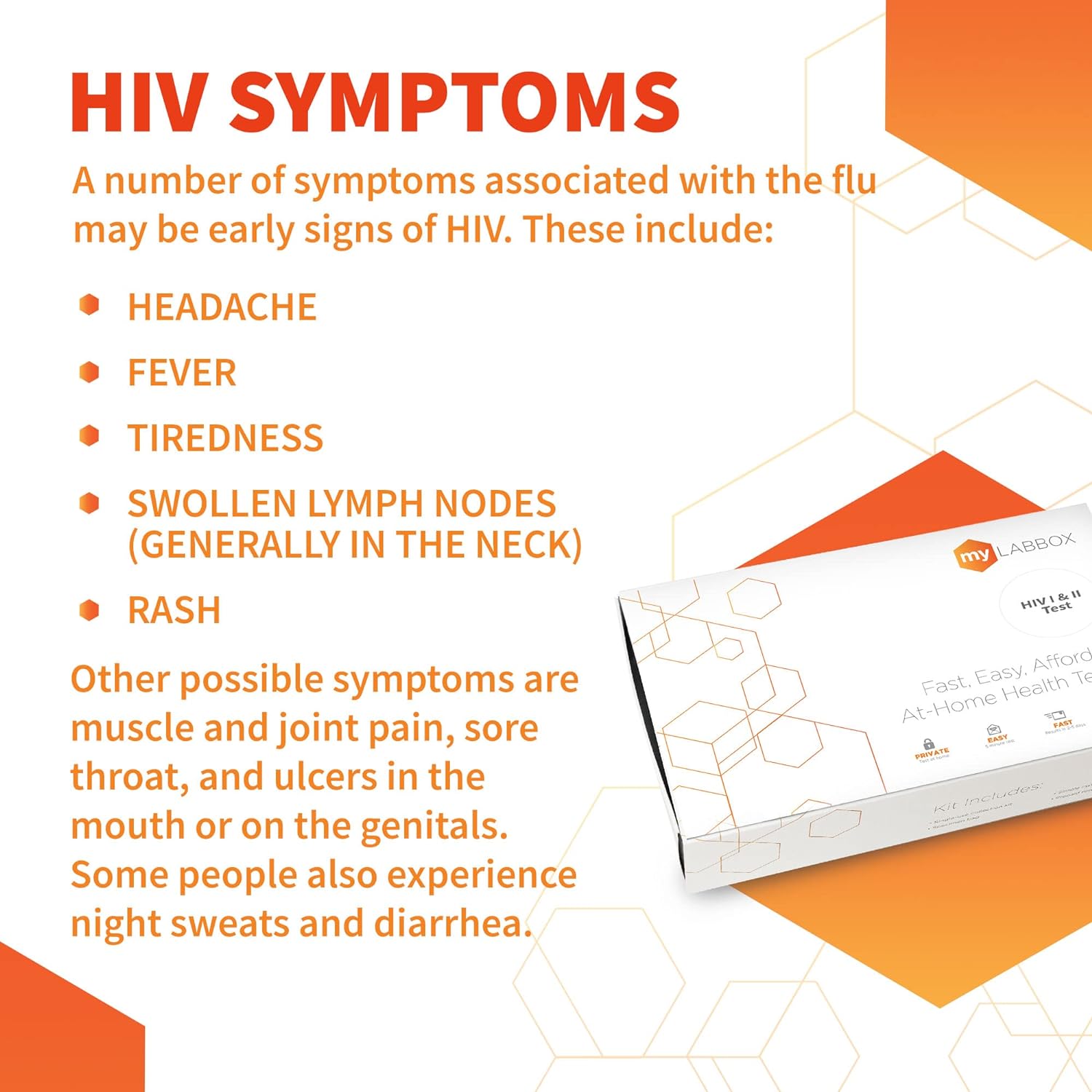 STD at Home Test for Men HIV-1 and HIV-2