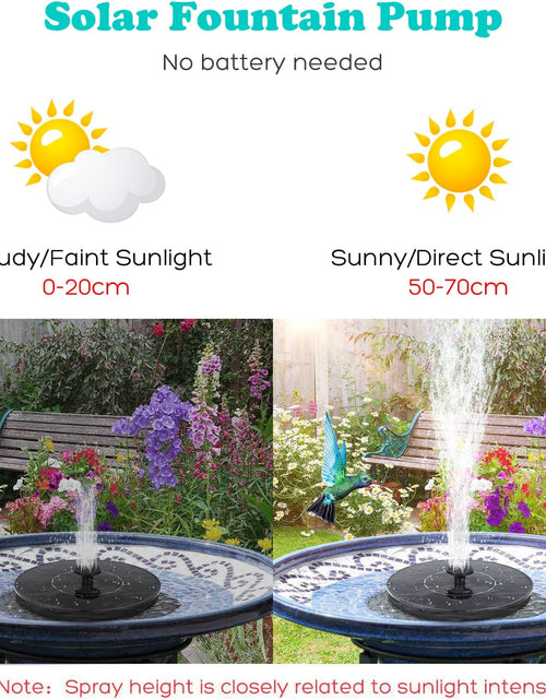 Load image into Gallery viewer, Solar Bird Bath Fountain Pump, Upgrade 1.4W Solar Fountain with 6 Nozzle
