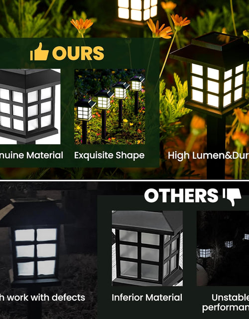 Load image into Gallery viewer, 12 Pack LED Solar Lights Outdoor Waterproof, Solar Walkway Lights
