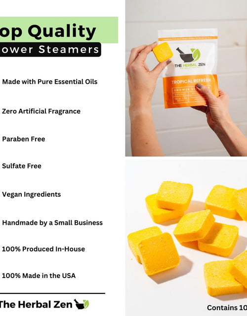 Load image into Gallery viewer, Tropical Refresh Shower Steamers Aromatherapy with Citrus Essential Oils, Shower Tablet
