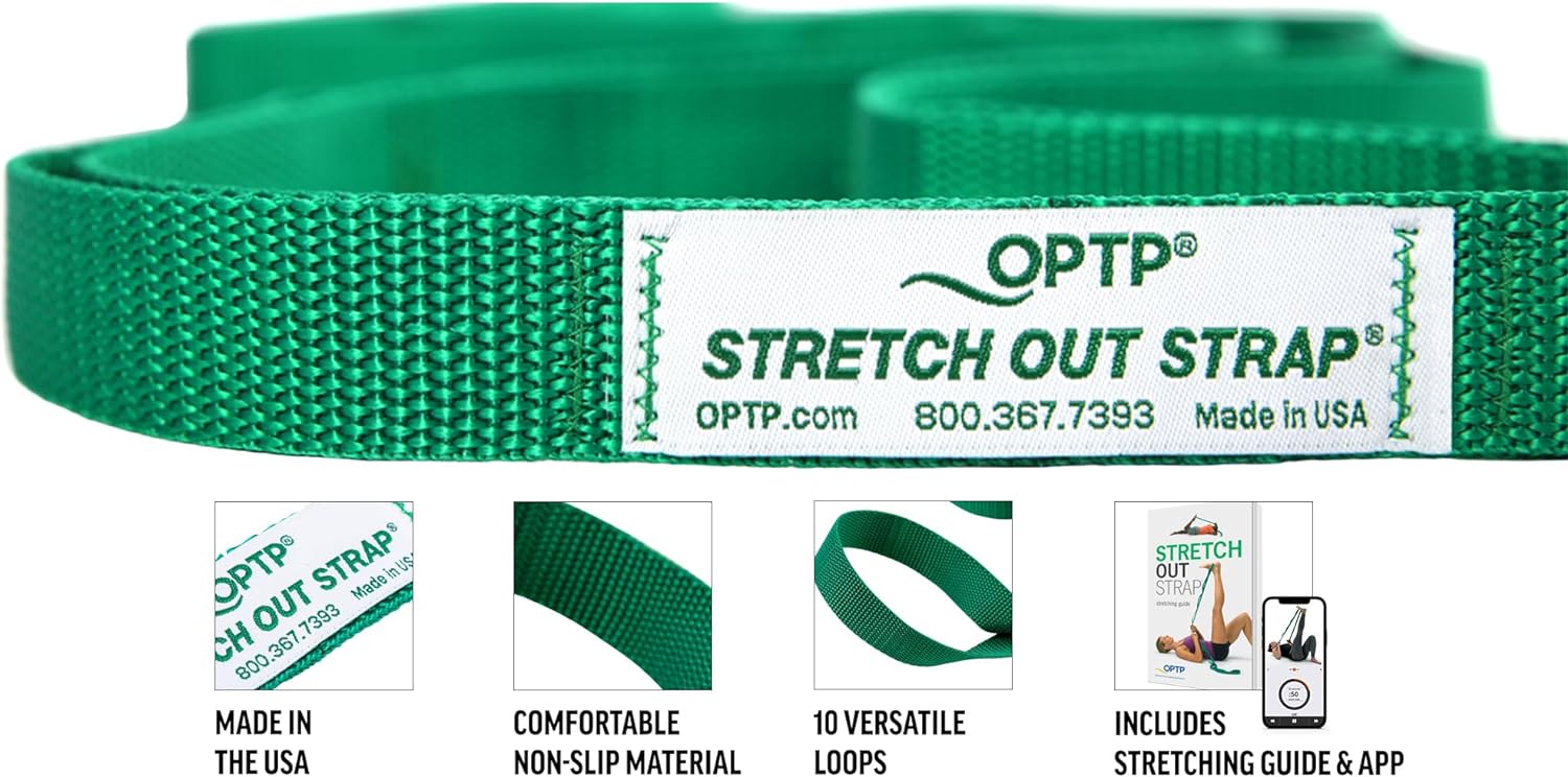 The Original Stretch Out Strap with Exercise Book, USA Made Top Choice Stretch Out Straps for Physical Therapy