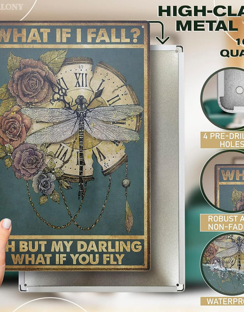 Load image into Gallery viewer, What If I Fall Metal Signs Vintage Wall Art Tin Sign
