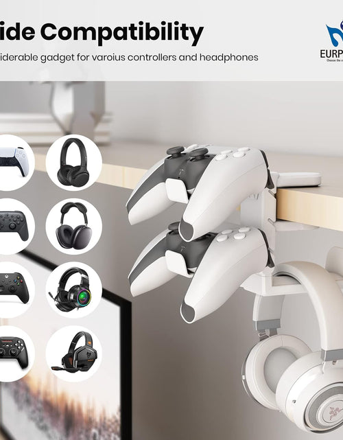 Load image into Gallery viewer, 3-in-1 PC Gaming Headset&amp;Controller Holder , White
