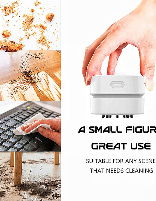 Load image into Gallery viewer, Upgraded Version of Mini Desk Vacuum Cleaner More Durable Desk Accessory, White
