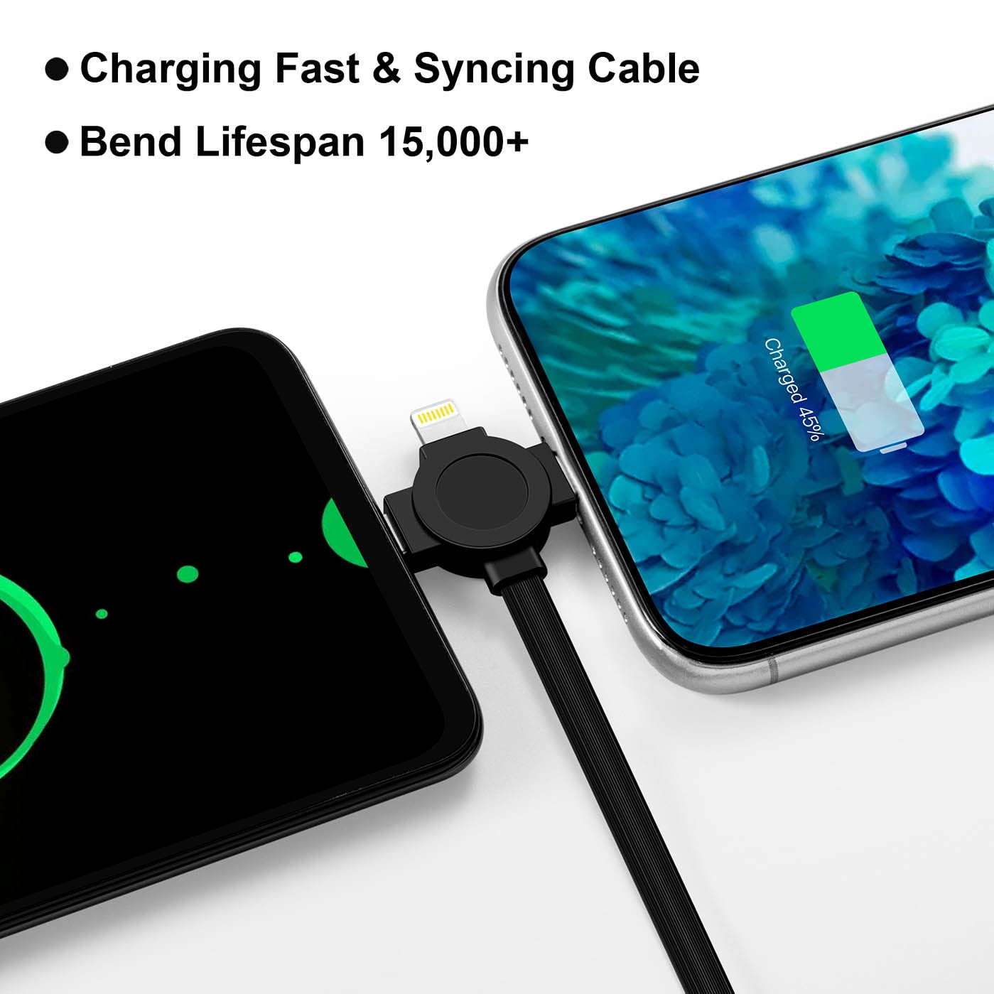 3.3ft 2Pack Retractable Multi Fast Charging Cord, 3 in 1 Multi Charger Cable Charging Cable