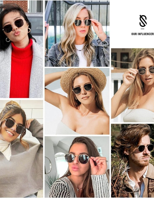 Load image into Gallery viewer, Square Polarized Sunglasses for Men Women Classic Vintage Retro Style, Demi Grey
