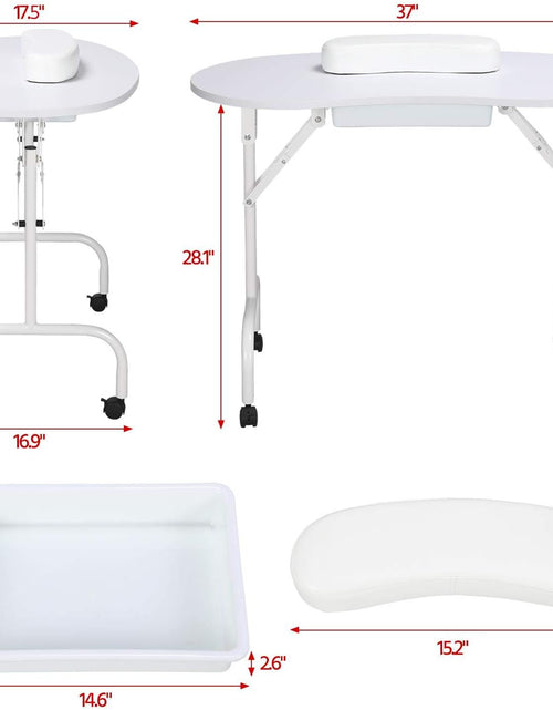 Load image into Gallery viewer, Manicure Nail Table Station - Foldable
