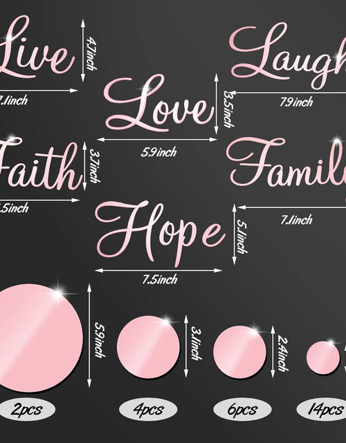 Load image into Gallery viewer, 3D Acrylic Mirror Wall Decor Stickers DIY Faith Live Laugh Hope Love Family
