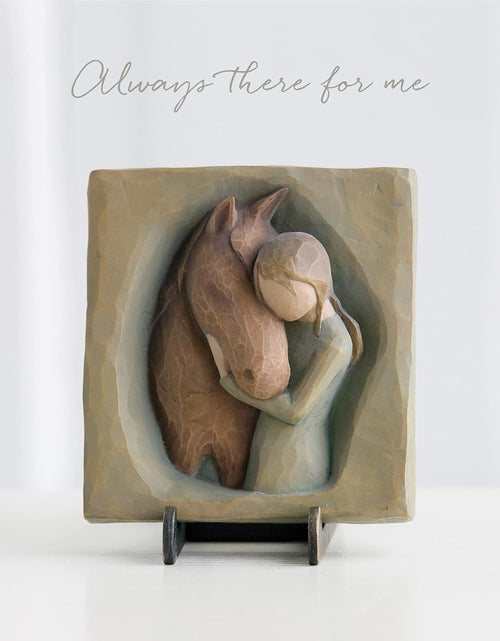 Load image into Gallery viewer, Willow Tree Quiet Strength Plaque, Sculpted Hand-Painted bas Relief
