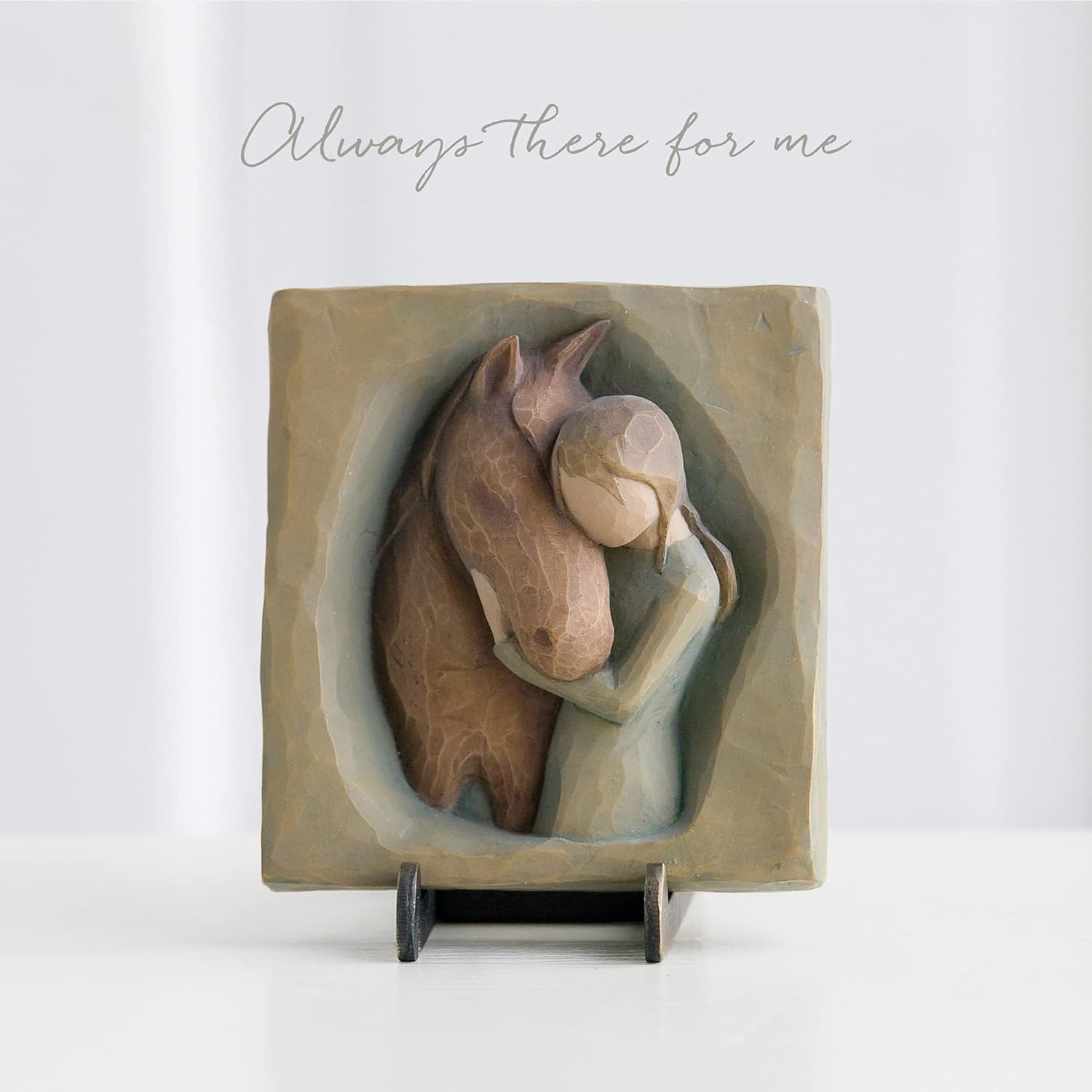 Willow Tree Quiet Strength Plaque, Sculpted Hand-Painted bas Relief