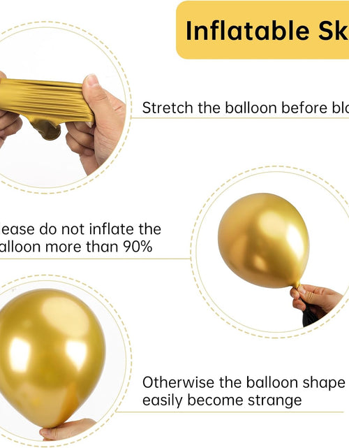 Load image into Gallery viewer, 129pcs Metallic Gold Balloons Latex Balloons Different Sizes 18 12 10 5 Inch Party Balloon Kit, Gold
