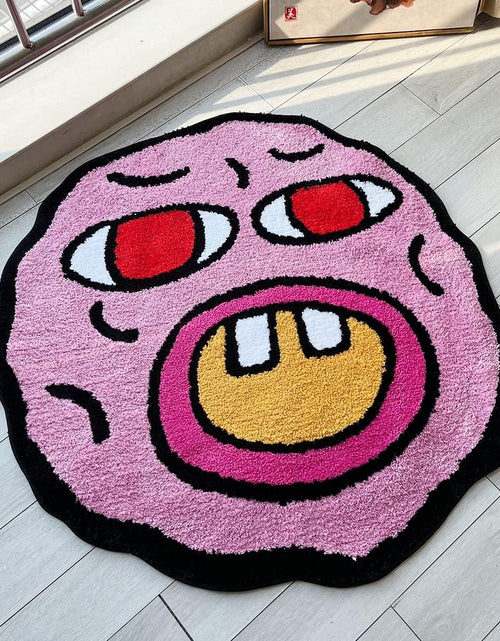 Load image into Gallery viewer, Tufted Carpet Cherry Bomb Rug Pink Room Decor Kawaii Rug Small Rugs (23.6X23.6 Inch)
