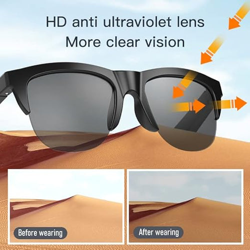 Load image into Gallery viewer, Smart Glasses Wireless Bluetooth Sunglasses Open Ear Music&amp;Hands-Free Calling, Dual Polarized Lenses
