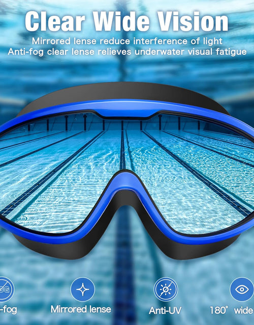 Load image into Gallery viewer, Swim Goggles 2 Pack for Adult Youth, Anti-fog UV Protection No Leaking 180° Wide View Clear Vision Pool
