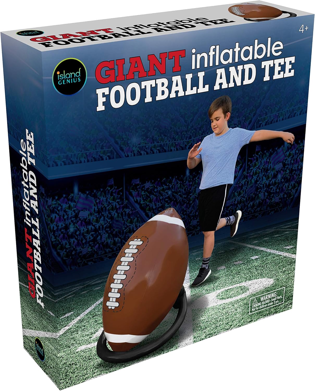 Island Genius Giant Inflatable Football & Tee, Football Party Decorations