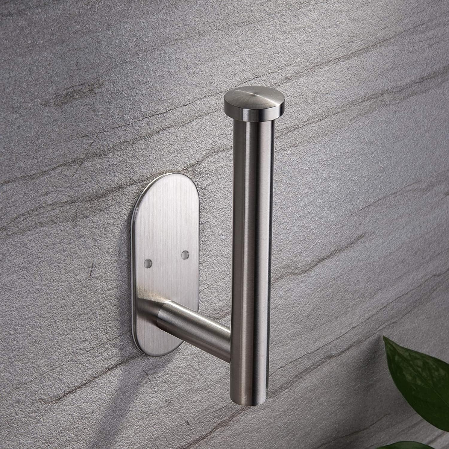 Toilet Paper Holder Self Adhesive - Adhesive Toilet Roll Holder no Drilling for Bathroom Stainless Steel Brushed