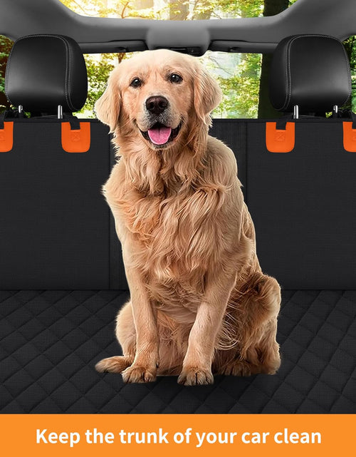 Load image into Gallery viewer, Dog Back Seat Cover Protector for Cars SUV and Trucks with Mesh Window, Scratchproof Nonslip and Waterproof Material(Black Orange)
