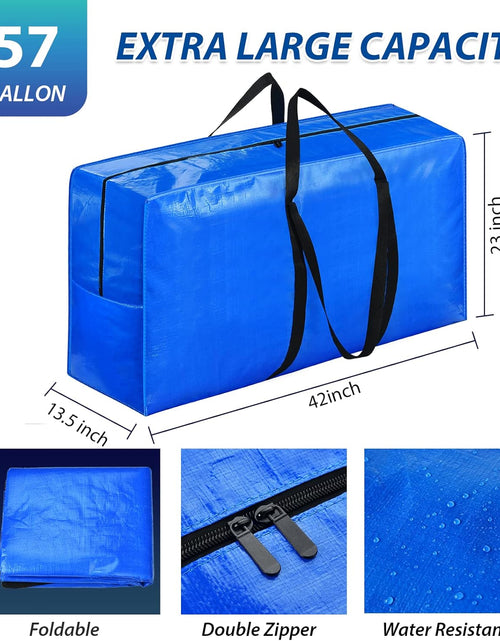 Load image into Gallery viewer, 57 Gallon Extra Large Storage Bags, XXL Jumbo Moving Bags Heavy Duty, Storage Totes Moving Boxes Supplies, 2 PACK
