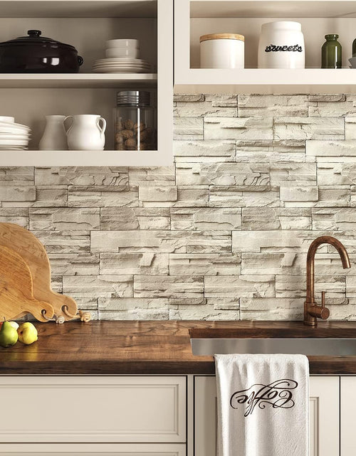 Load image into Gallery viewer, Stone Peel and Stick Wallpaper 17.7inch×118.1inch Brick Peel and Stick Backsplash
