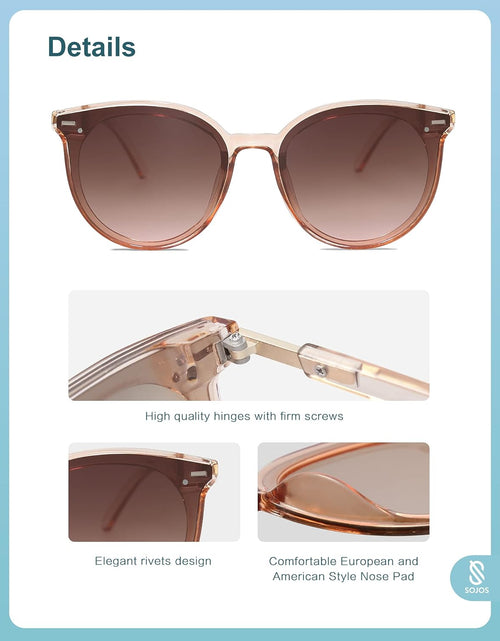 Load image into Gallery viewer, Sunglasses Womens Trendy 2024 Classic Round Retro Vintage Shades Large Frame Sunnies, Brown
