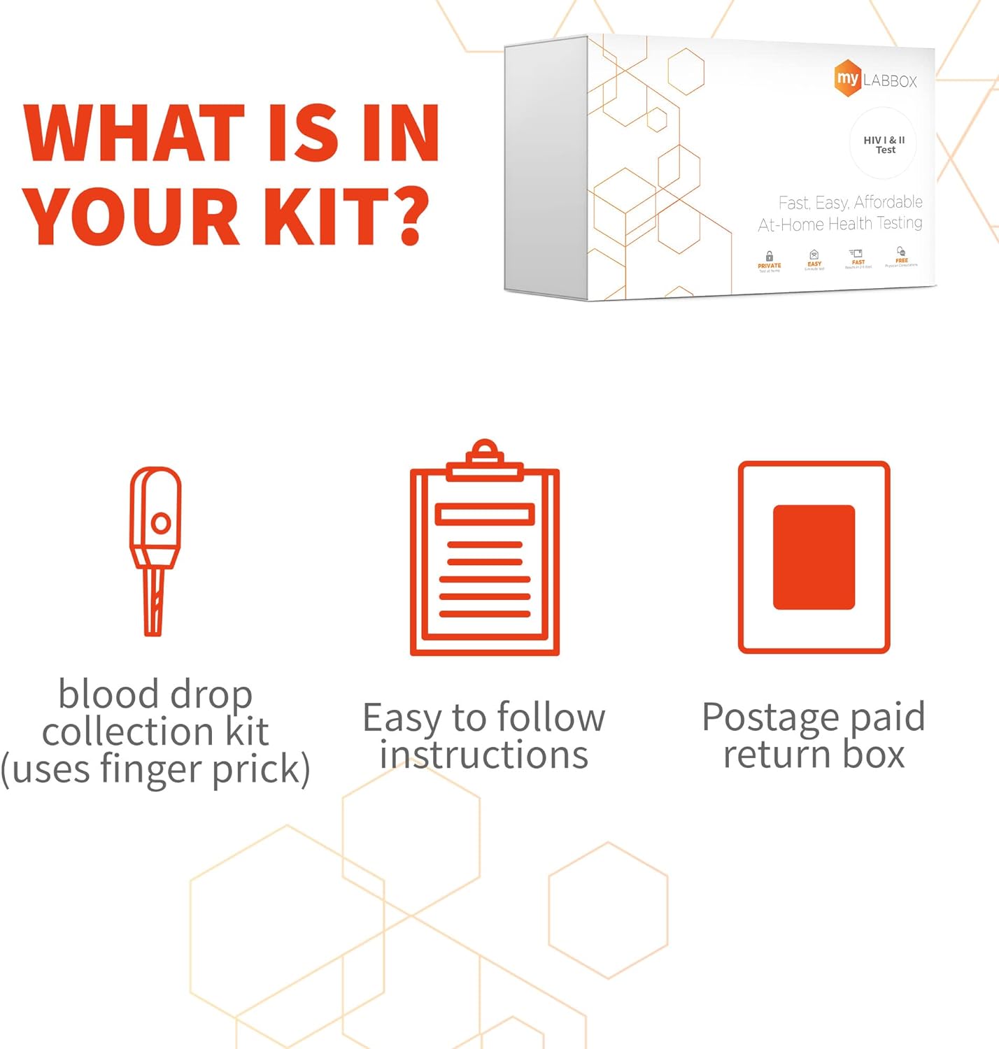 STD at Home Test for Men HIV-1 and HIV-2