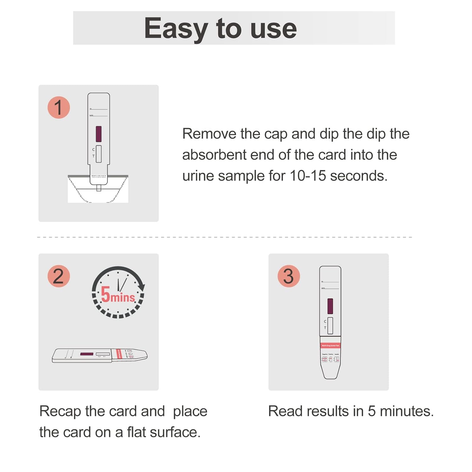 10 Pack- Nicotine Testing Kit at Home: Cotinine/Tobacco/Nicotine Urine Test Rapid Continine Testing