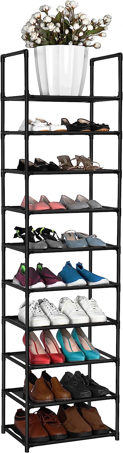 10 Tiers Shoe Rack 20-25 Pairs Sturdy Shoe Shelf