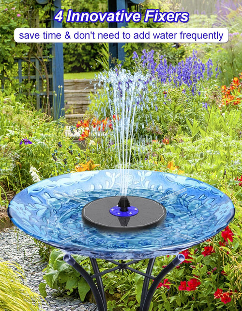 Load image into Gallery viewer, Solar Fountain 3.5W Floating Bird Bath Fountains with Blue Flower, Colorful
