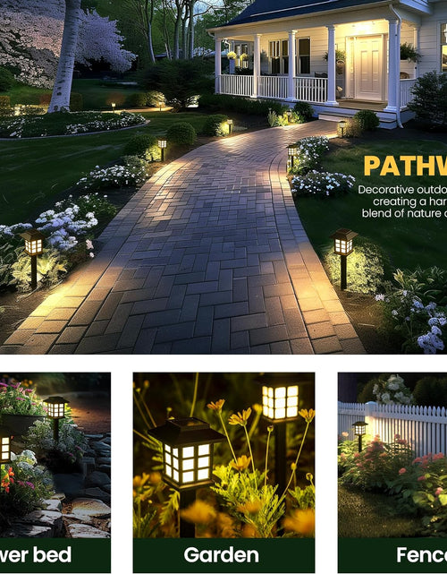 Load image into Gallery viewer, 12 Pack LED Solar Lights Outdoor Waterproof, Solar Walkway Lights
