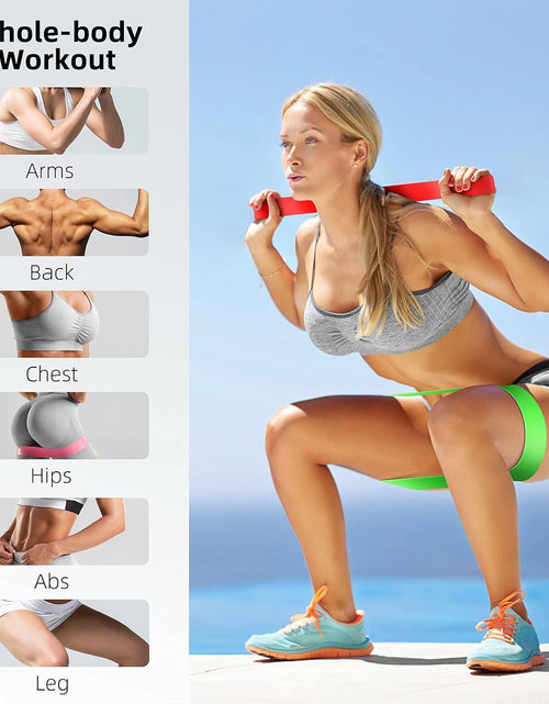 Load image into Gallery viewer, 5 Set of Stretch Bands for Booty Legs, Pilates Flexbands, Colorful
