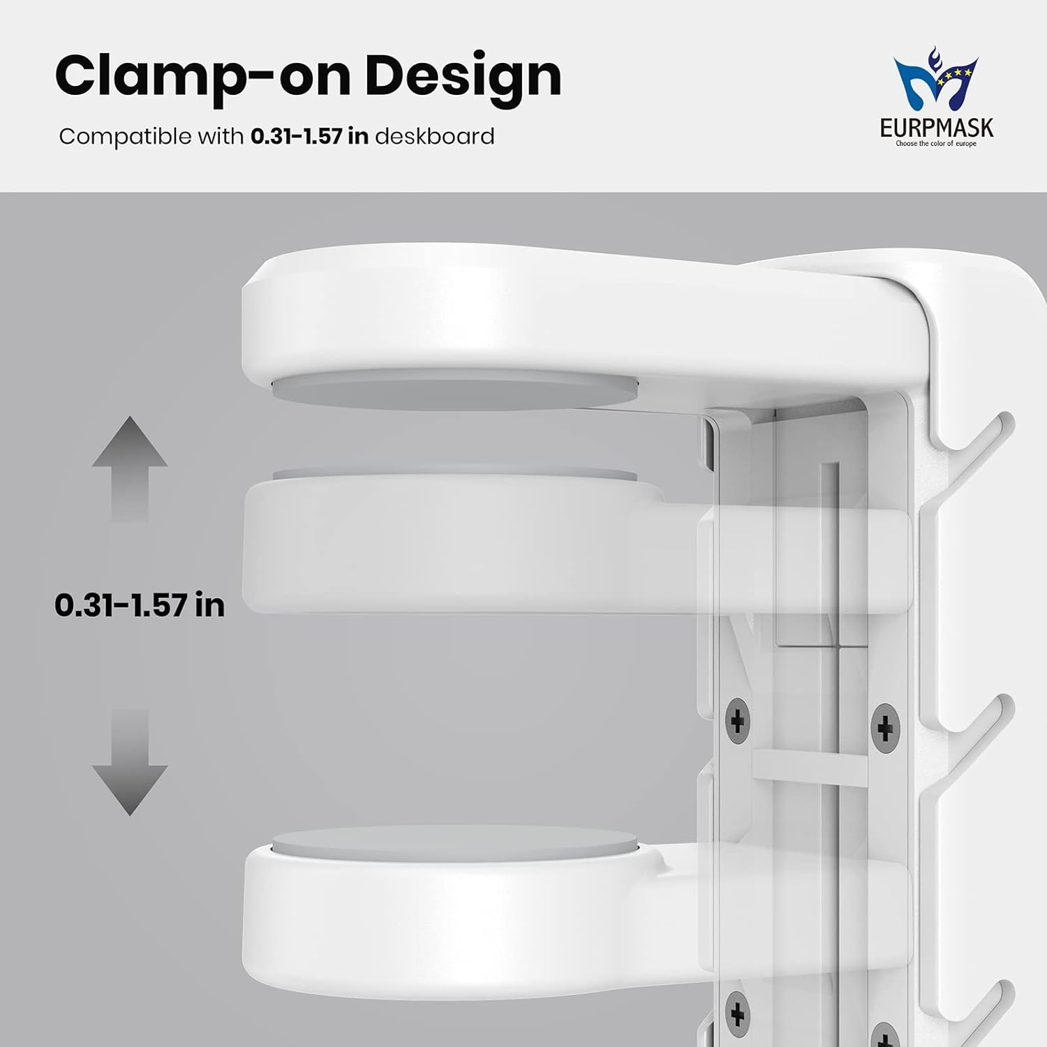 3-in-1 PC Gaming Headset&Controller Holder , White