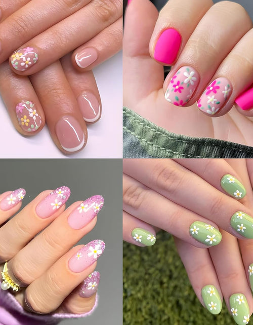 Load image into Gallery viewer, 30 Sheets Flower Nail Art Stickers Decals Colorful 3D Self Adhesive Cute Daisy Floral
