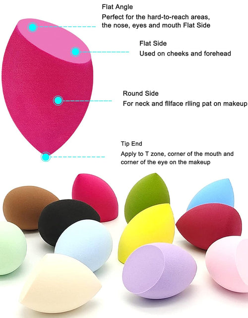 Load image into Gallery viewer, 12 Pieces Professional Makeup Sponge Set,Latex Free Flawless Soft Setting Face Puffs
