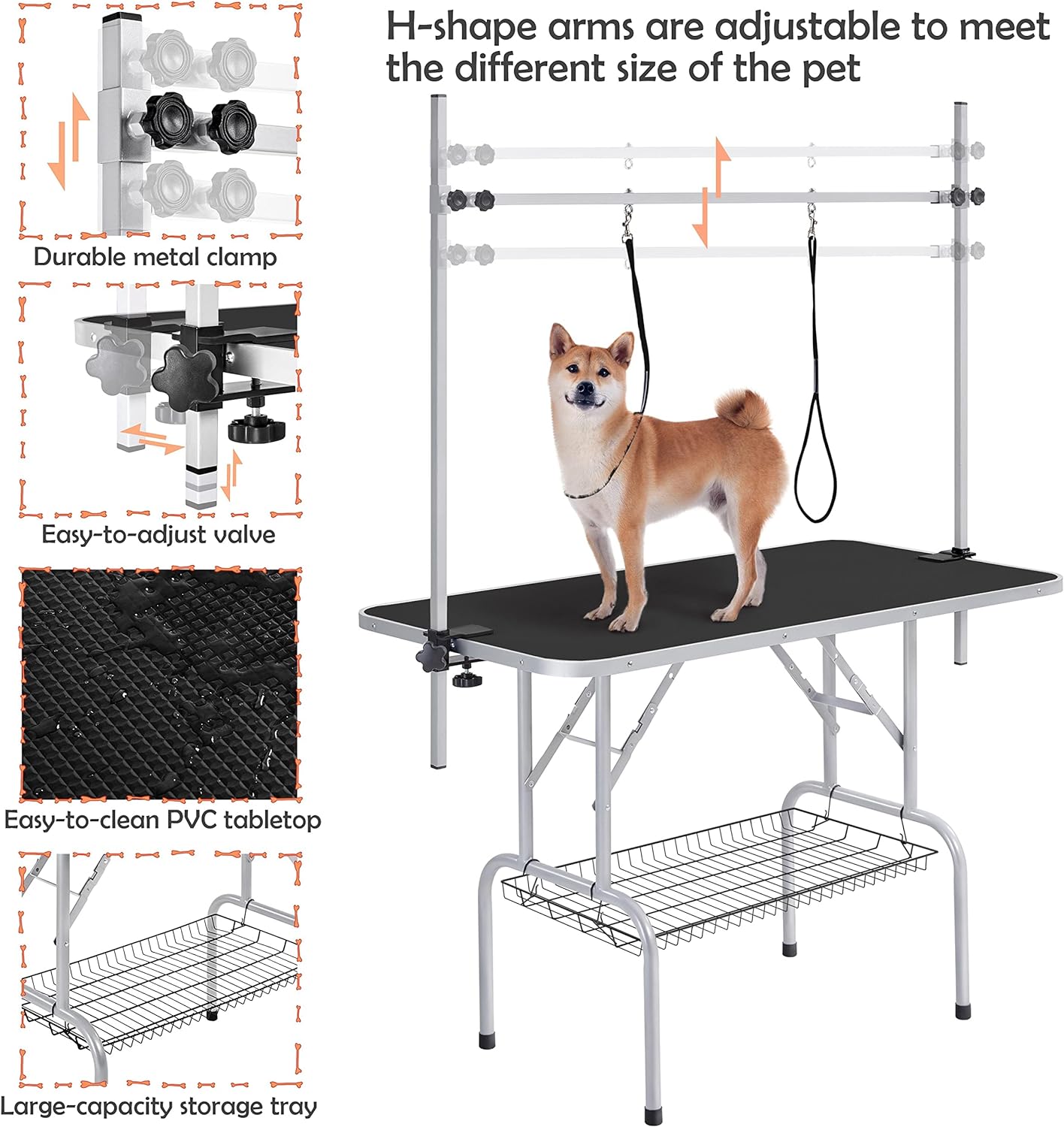 ️NEW Pet Grooming Table for Large Dogs Adjustable Height - Portable Trimming