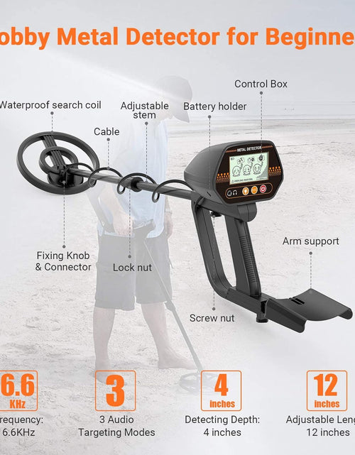 Load image into Gallery viewer, 4Lbs 7.8’’ Metal Detector, Metal Finder with All-metal and Disc Modes, High Accuracy
