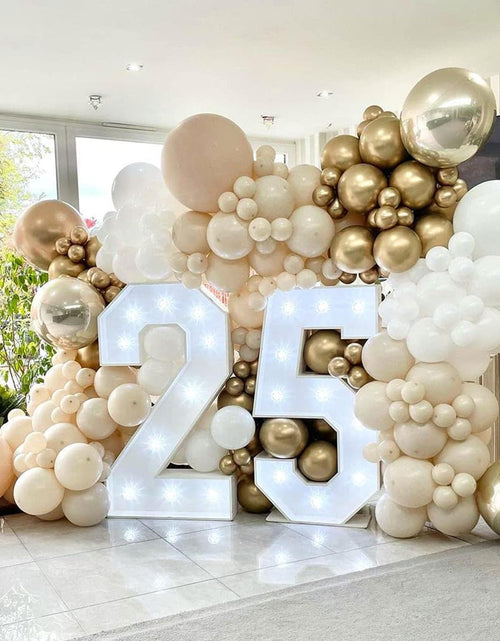 Load image into Gallery viewer, 100 Pack 18/12/10/5 Inch Cream White Balloons Different Sizes Matte White Latex Party Balloon, Sand White
