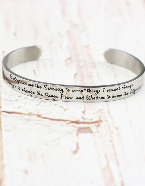 Load image into Gallery viewer, 𝐂𝐡𝐫𝐢𝐬𝐭𝐢𝐚𝐧 𝐁𝐫𝐚𝐜𝐞𝐥𝐞𝐭𝐬 for 𝐖𝐨𝐦𝐞𝐧 Inspirational Religious Gifts for Her Bible Verse Bapstism Jewelry Cuff Bangle
