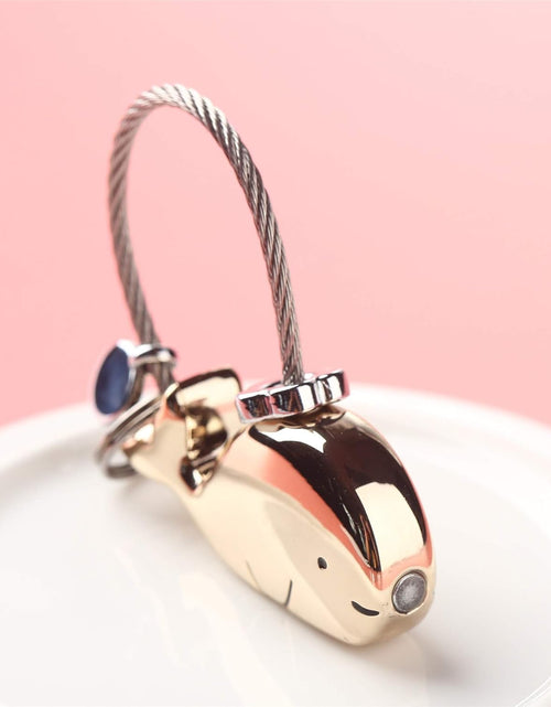 Load image into Gallery viewer, Sweet Kissing Whale Couples Keychains Personalized Keyring Birthday Gifts
