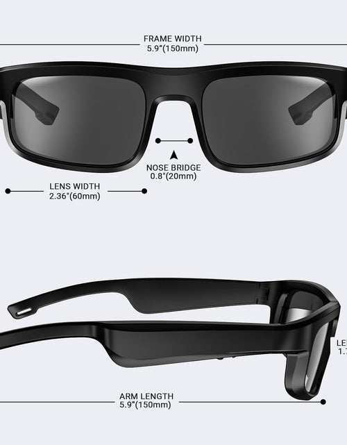 Load image into Gallery viewer, Smart Glasses, Polarized Bluetooth Sunglasses, Built-in Mic &amp; Speakers, Voice Assistant, UV Protection Audio Sun Glass
