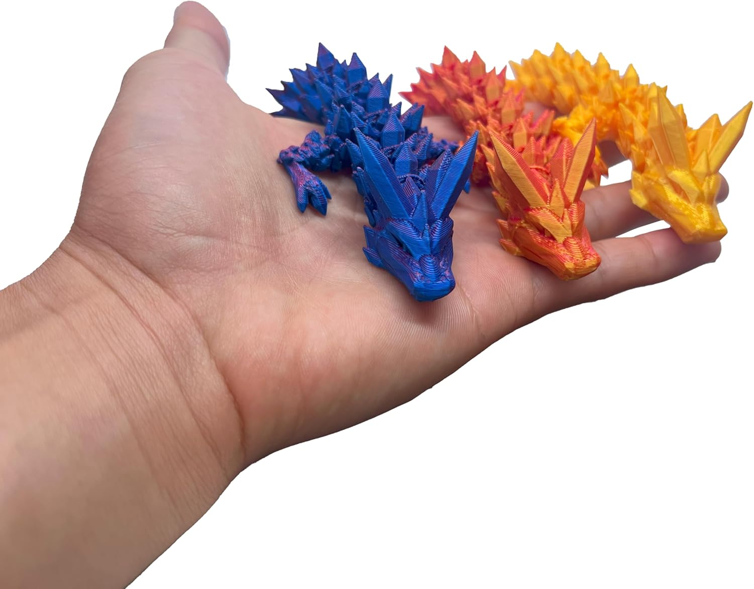 3D Printed Dragon Fidget Toy, Full Articulated Dragon Crystal Dragon, Home Office Decor Executive Desk Toys