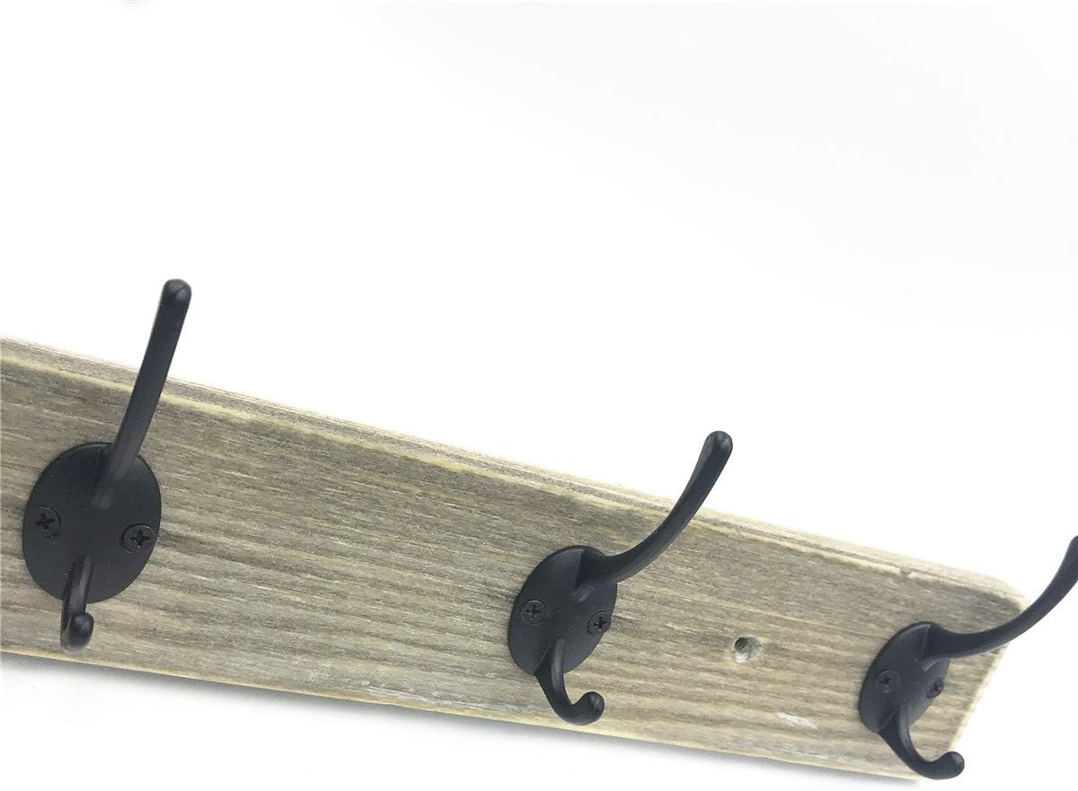 Wall Mounted Coat Rack, Wooden Entryway Vintage Rustic Coat Rack Hat Hanger Rack Zinc die-cast 4-Hook