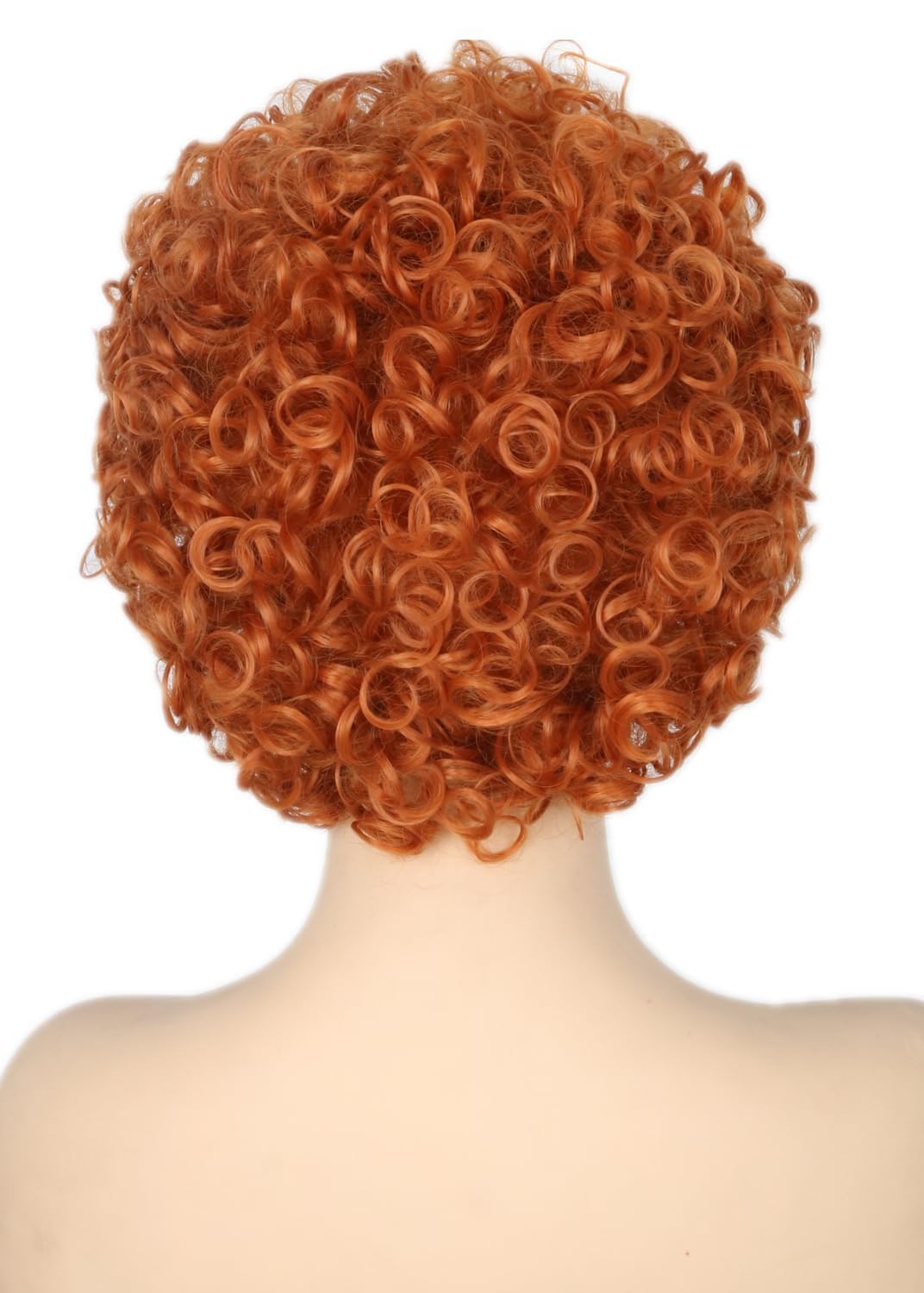 Reddish Brown Short Curly Afro Wig Halloween Costume Cosplay Party Wigs