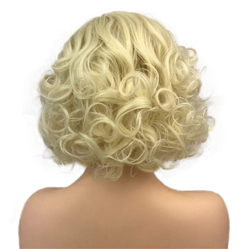 Women Short Curly Wig Synthetic Hair Cosplay Costume