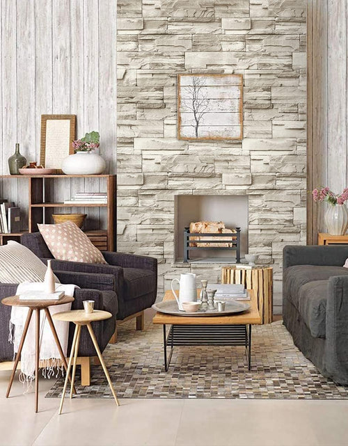 Load image into Gallery viewer, Stone Peel and Stick Wallpaper 17.7inch×118.1inch Brick Peel and Stick Backsplash
